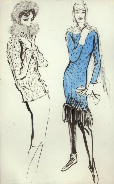 Costume and Dress with Fringes / G. Hartung by Gerd Hartung
