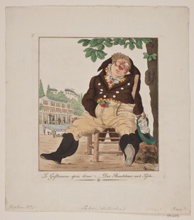 The Gourmet After Dinner by Gerhard Ludvig Lahde