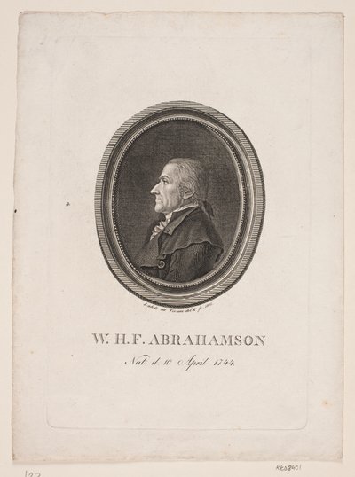 W.H.F. Abrahamson by Gerhard Ludvig Lahde