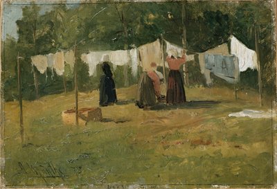 Clothes Drying by Gerhard Peter Frantz Vilhelm Munthe