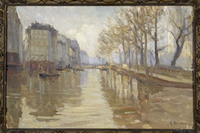 The Quai Montebello (Floods of 1910) by Germain Eugene Bonneton