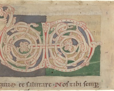 Initials V and D by German 12th Century