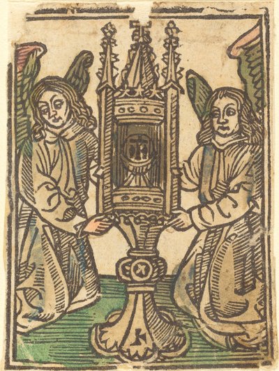 A Monstrance Held by Two Angels by German 15th Century