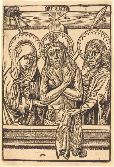 Christ between Maria and John by German 15th Century