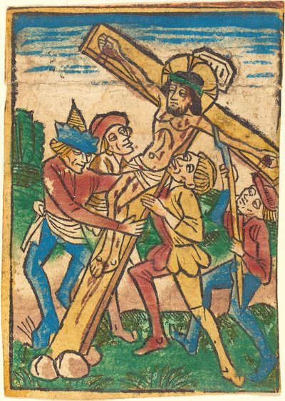 Raising the Cross by German 15th Century