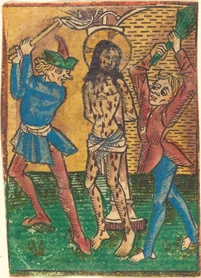 Scourging of Christ by German 15th Century