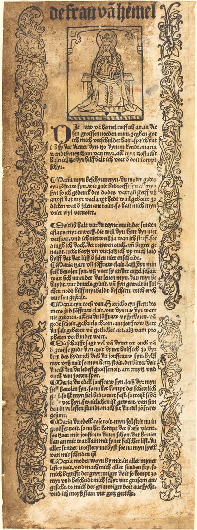 Song to the Madonna by German 15th Century