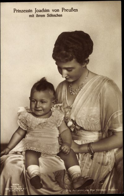 Princess Joachim of Prussia, son, Liersch 7914 by German Photographer