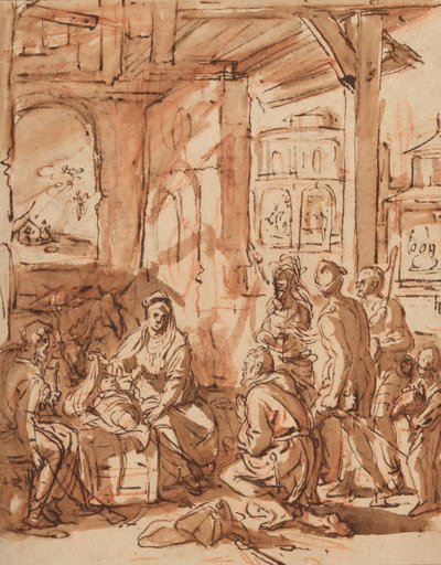 Adoration of the Shepherds by German School