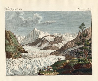Alpine Glacier by German School
