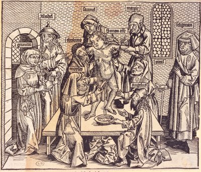 Anatomy Lesson (engraving) by German School