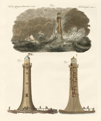 Bell Rock Lighthouse by German School