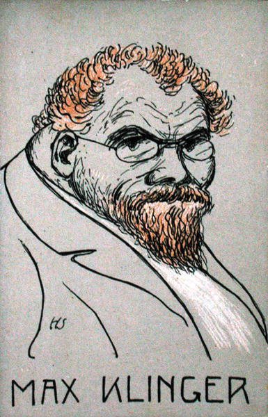 Caricature of Max Klinger by German School
