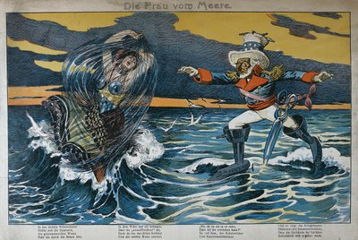 Caricature on the Spanish-American War, 1898 by German School
