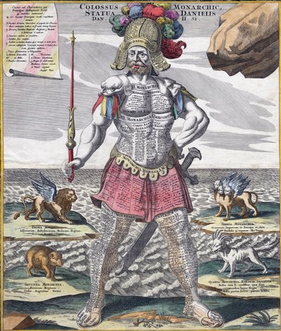 Colossal King Astride His Empire by German School