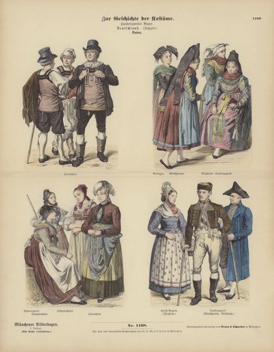 Costumes from Baden, Germany by German School