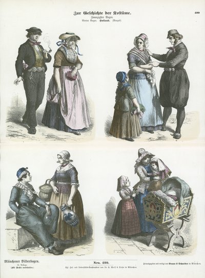 Dutch Costumes, 19th Century by German School