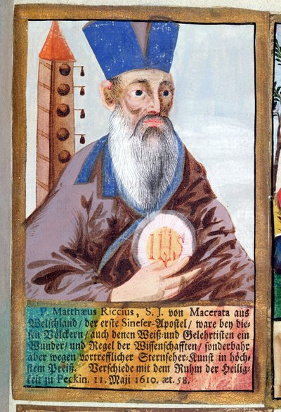 Father Matteo Ricci (1552-1610) in Mandarin Costume by German School