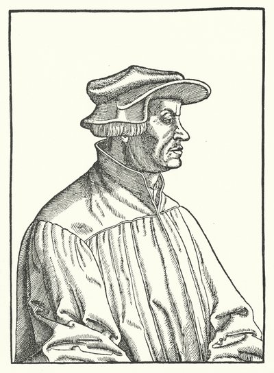 Huldrych Zwingli, Swiss Protestant reformer (engraving) by German School