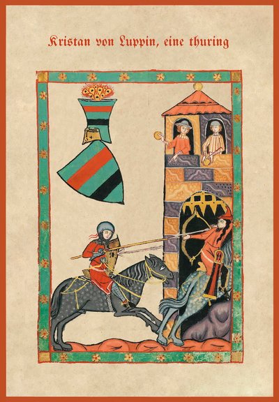 Illustration from a medieval songbook by German School