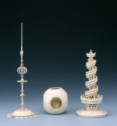 Ivory ornaments by German School