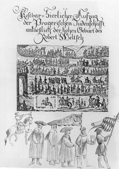 Jewish procession by German School