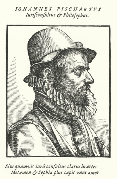 Johann Fischart, German Satirist and Publicist (engraving) by German School