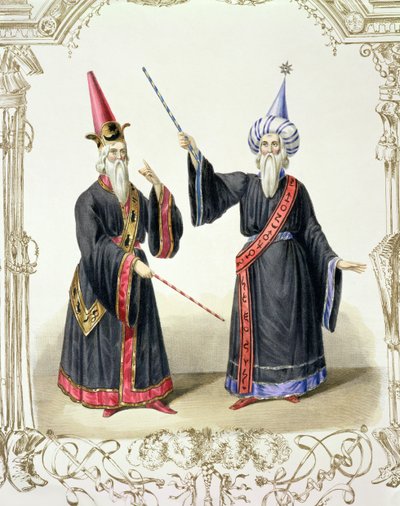 Magicians at the Carnival in Berlin, 1836 by German School