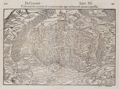 Map of Colmar by German School