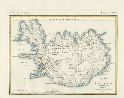 Map of Iceland by German School