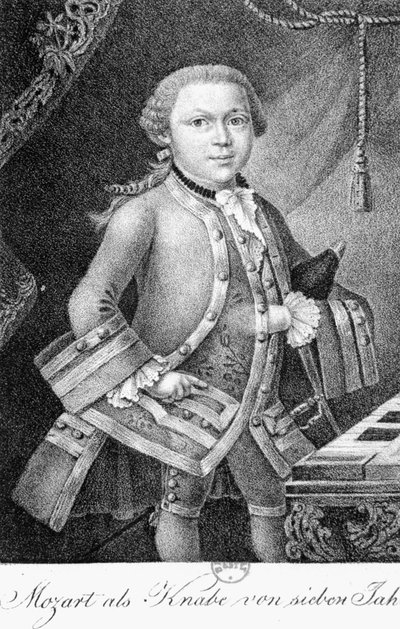 Mozart as a Boy of 7 by German School