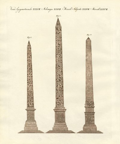 Obelisks and Egyptians by German School