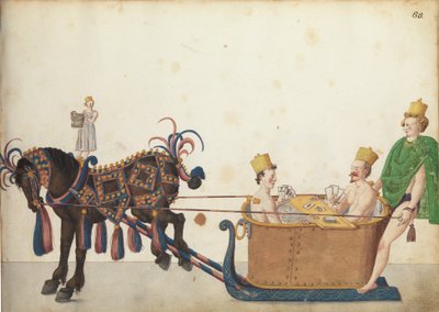 Pageant Sleigh in Parade by German School