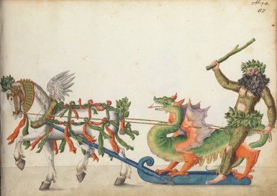 Pageant Sleigh in Parade, c.1640 by German School