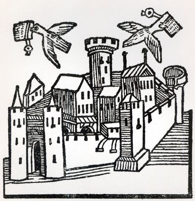 Pigeon Post, 1488 by German School