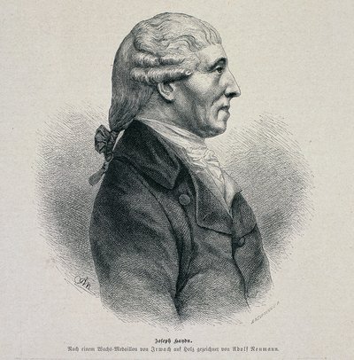 Portrait of Joseph Haydn (1732-1809) by German School