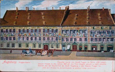 Postcard depicting the Fuggerhaus, Augsburg by German School