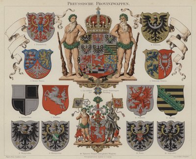 Prussian provincial coats of arms by German School