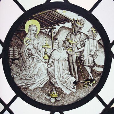 Roundel with Adoration of the Magi by German School