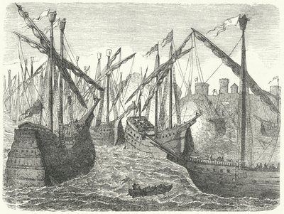 Ships of the Hanseatic League off Copenhagen by German School