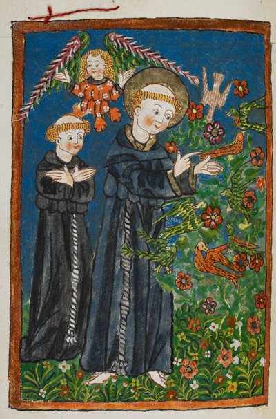 St Francis Preaching to the Birds by German School