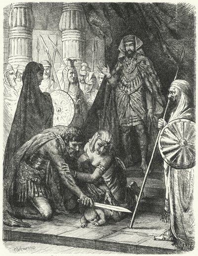 The Judgment of Solomon (engraving) by German School