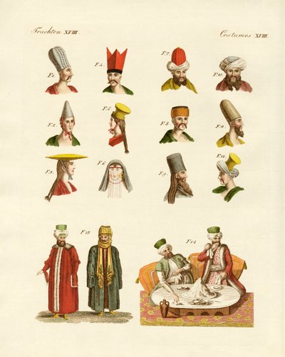Turkish National Costumes by German School