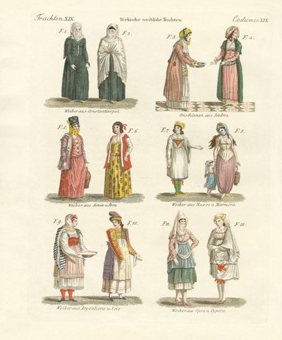 Turkish National Costumes by German School