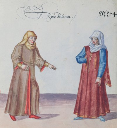 Two Jewish women, c.1600 by German School