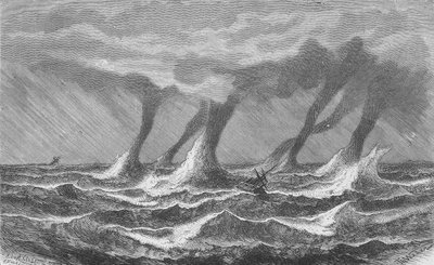 Waterspouts by German School