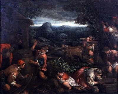 The Grape Harvest by Gerolamo Bassano