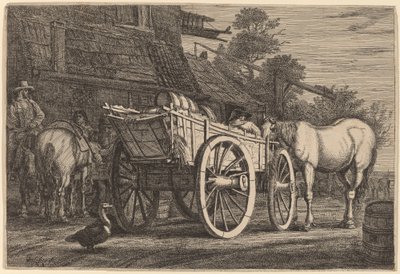 The Four-Wheeled Cart by Gerrit Claesz Bleker