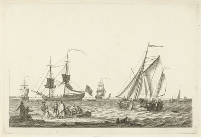 River View Various Boats on the Waves (series title) by Gerrit Groenewegen