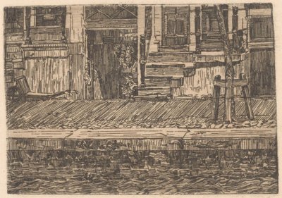 Underground Passages by a Quay by Gerrit Haverkamp (signed by artist)